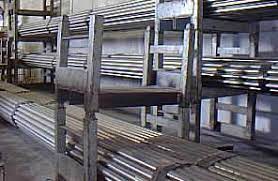steel in rack